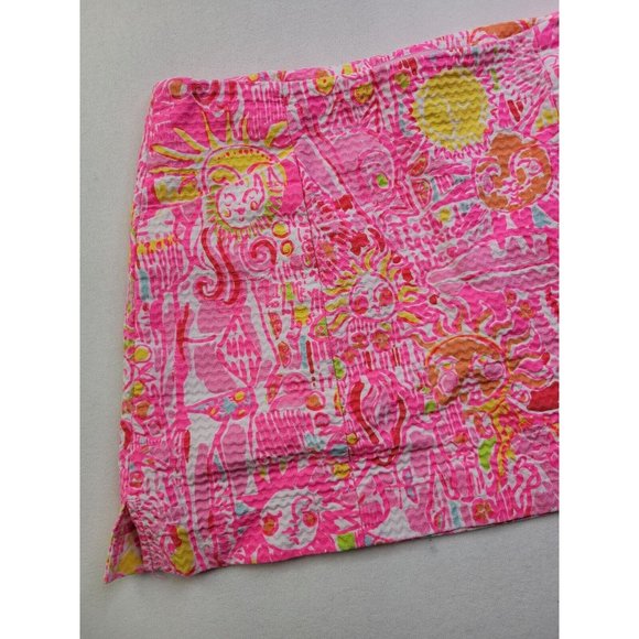 Lilly Pulitzer January Skirt Pink Pout More Kinis in the Keys Sz 0 *No Liner - Picture 2 of 9